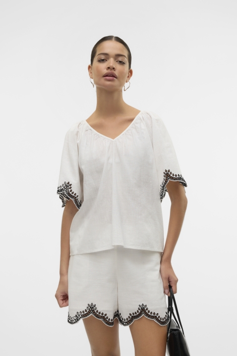 Vero Moda vmdiana 2/4 v-neck top wvn btq
